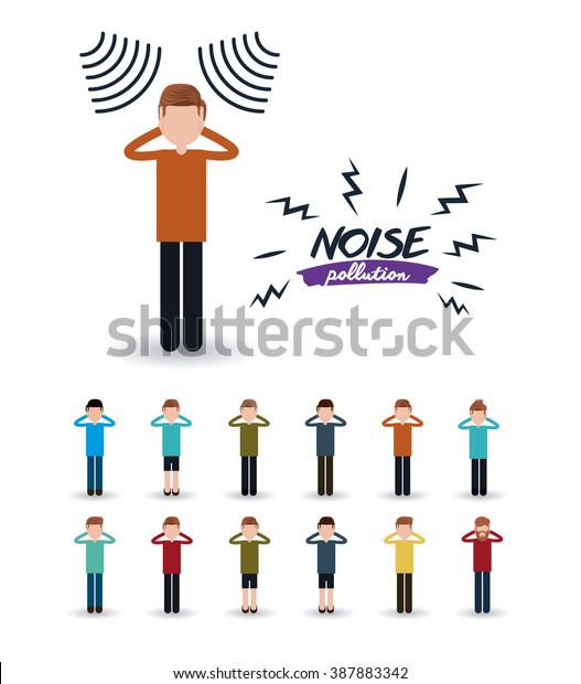 Noise Pollution Design Vector Illustration Eps10 Stock Vector (royalty 