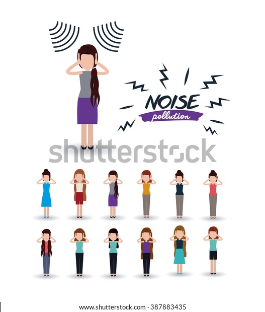 Noise Pollution Design Vector Illustration Eps10 Stock Vector (Royalty ...