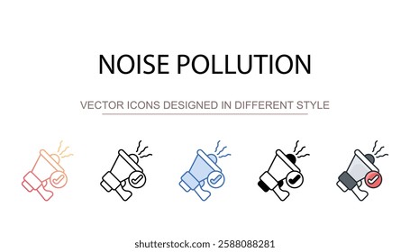 Noise Pollution icon design with white background stock illustration