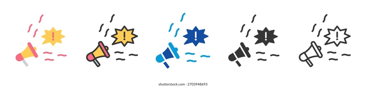 noise pollution icon set multi style various collection