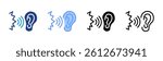 Noise Pollution icon set multiple style collection