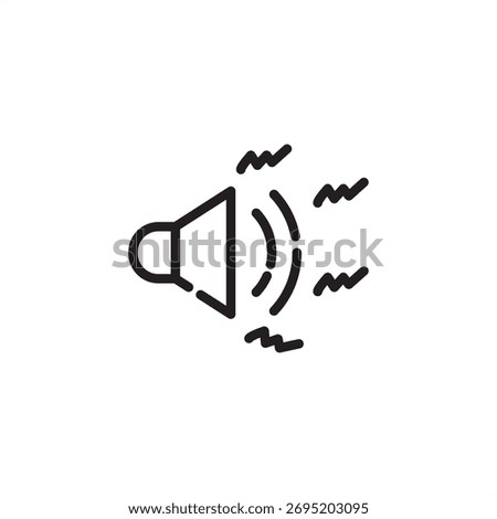 Noise pollution icon symbolizing excessive sound and acoustic disruption, representing modern industrial sound control, specialized environmental health, and regulatory sound level systems.