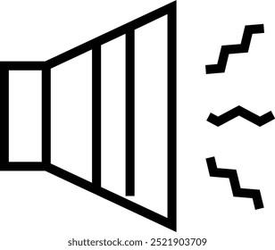 noise pollution icon. Thin linear style design isolated on white background