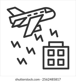 Noise Pollution Icon Vector Illustration Outline Style