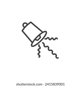 Noise Pollution line icon. linear style sign for mobile concept and web design. Megaphone with sound waves outline vector icon. Symbol, logo illustration. Vector graphics