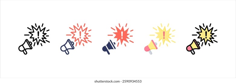 Noise Pollution Multi Style Icon Set