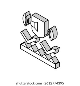 noise protect layer isometric icon vector. noise protect layer sign. isolated symbol illustration