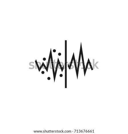 Noise Reduction Icon Vector Illustration 스톡 벡터(사용료 없음) 713676661