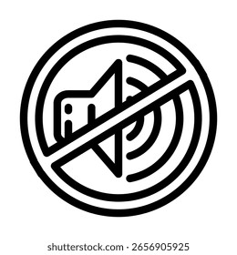 ícone de linha de redução de ruído vetor. sinal de redução de ruído. símbolo de contorno isolado ilustração em preto