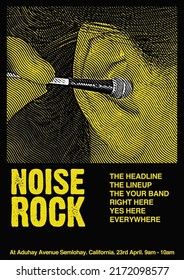 Noise Rock Gig Poster Flyer Template