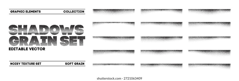 Noise shadow box brush grain gradient edge soft spray drop. Grunge vector background with blur dust paper and circular abstract overlay. Gritty tone graphic for cube pack or 3d effect on white space.