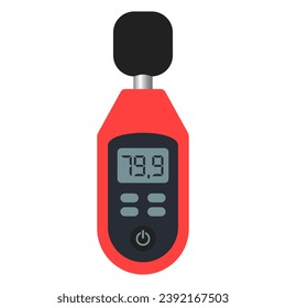 Noise sound meter vector cartoon isolated on white background