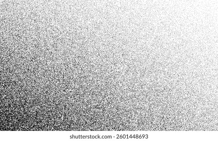 Noise texture. Dotwork black stippled background. Noise halftone texture. Stipple dots. Sand grain effect. Abstract dotwork background. Vector graphic