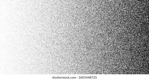 Noise texture. Dotwork black stippled background. Noise halftone texture. Stipple dots. Sand grain effect. Abstract dotwork background. Vector graphic