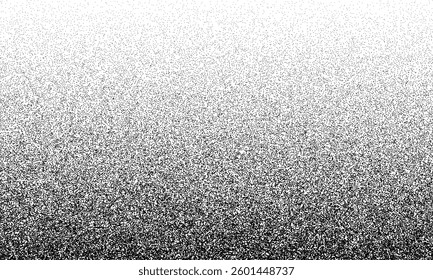 Noise texture. Dotwork black stippled background. Noise halftone texture. Stipple dots. Sand grain effect. Abstract dotwork background. Vector graphic