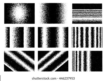Noise texture set / black and white gradient