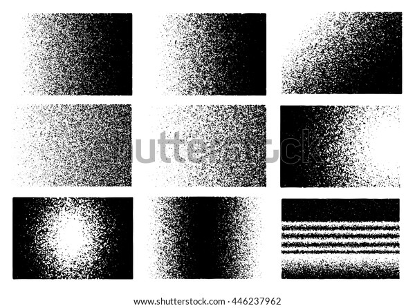 ノイズテクスチャセット 白黒のグラデーション のベクター画像素材 ロイヤリティフリー