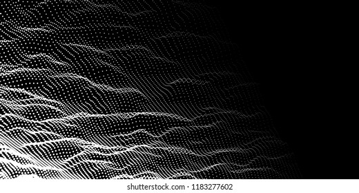 Noise wave. Abstract digital dots background. Technology background vector. Future background.