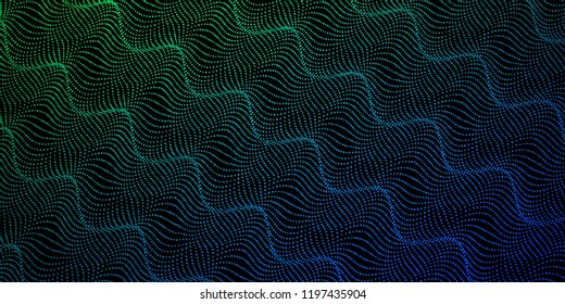 Noise wave of dots. Abstract digital color background. Technology background vector. Future background.