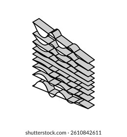 noise waves isometric icon vector. noise waves sign. isolated symbol illustration