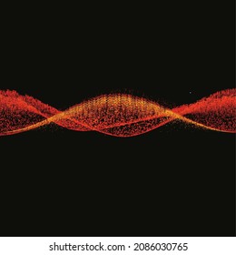 Noised gradient spiral line .Graffiti art design . Noise dispersion wavy logo . Spray effect .Grunge texture . Distressed element .vector