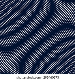 Noisy contrast lined backdrop, tiling with visual effects. Moire art technique.