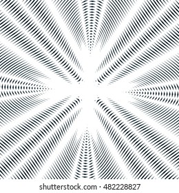 Noisy contrast lined backdrop, tiling with visual effects. Moire art technique.