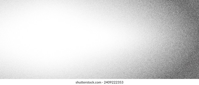 Geräumiger Farbverlauf-gepunkteter Hintergrund. Grainy Vektorrahmen mit stippelem Effekt. Grunge verblasst mit Staubwirkung. Schwarzer Halftonsand-Gradation. Retro, Vektorgrafik.