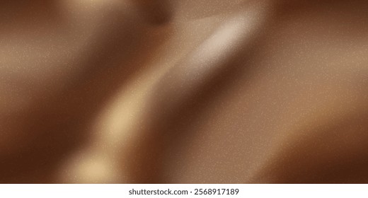 Noisy gradient mesh bg with chocolate mocha color mousse as a seamless patern. Vector illustration of soft, silky brown abstraction with texture and watercolor effect. Vector background with blur