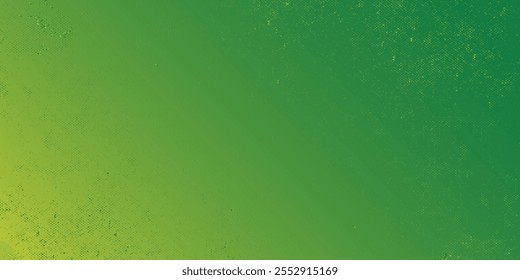 Noisy grain texture effect green and lime color gradient banner background. green grain texture background
