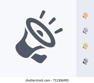 Noisy Loudspeaker - Carbon Icons. A professional, pixel-aligned icon.   - Shutterstock ID 711306985