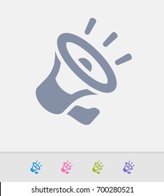 Noisy Loudspeaker - Granite Icons. A professional, pixel-perfect icon designed on a 32x32 pixel grid and redesigned on a 16x16 pixel grid for very small sizes.