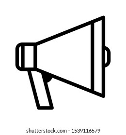 Noisy Loudspeaker. Megaphone icon vector illustration on white background