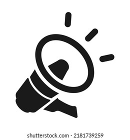 Ilustración vectorial del icono del altavoz o megáfono ruidosos.