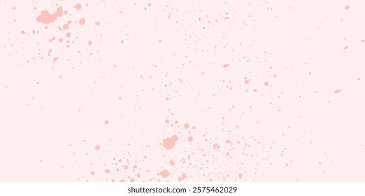 Noisy pastel pink texture with halftone dots, ink splashes, spray paint drips and realistic grunge stains in retro style