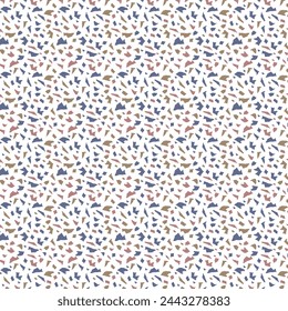 Noisy Seamless pattern with a variety of abstract spots, dots and mosaic stone shapes. Minimalist artistic background perfect for print, fashion or trendy design project.