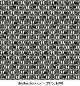 Noisy stroke spot textured background. Seamless pattern. Vector.