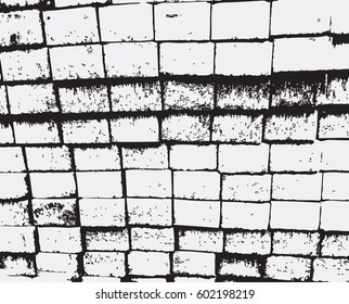 Noisy vector texture consisting of points. Grungy background scratched surface of wall, paper, wallpaper, metal, wood material. Poster for design. Black-and-white pattern. Outdated infrastructure