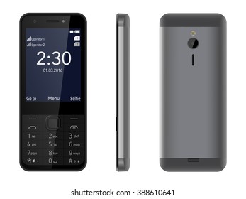 Nokia 230 Dual SIM phone running on Series 30+, equipped with LCD Transmissive display that displays up to 65 thousand colors, with a diagonal of 2.8" and a camera of 2 Mpx.