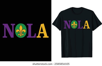 NOLA Mardi Gras T-Shirt Design