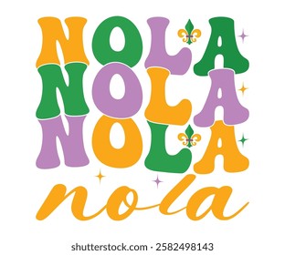 Nola Retro, Mardi Gras T-shirt, Mardi Gras Festival, Cut Files For Cricut