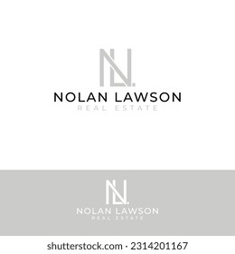 Nolan Lawson real estate vector logo design. Letters N and L logotype. Initials NL logo template.