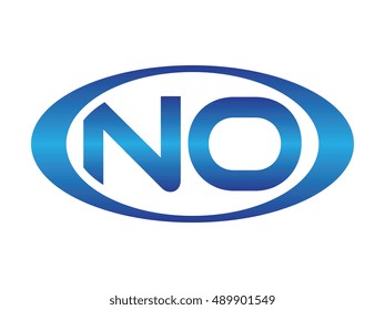 NO-letter abbreviations blue oval logo