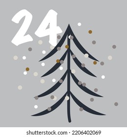 NOLIDAY GNOMES Advent Calendar isolated Vector illustration