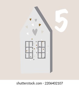 NOLIDAY GNOMES Advent Calendar isolated Vector illustration