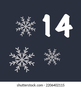 NOLIDAY GNOMES Calendario Avanzado Ilustración de vectores aislados