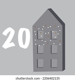 NOLIDAY GNOMES Advent Calendar isolated Vector illustration