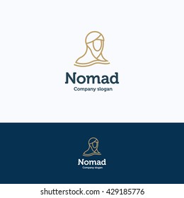 Nomad Bedouin Arabic Face Logo