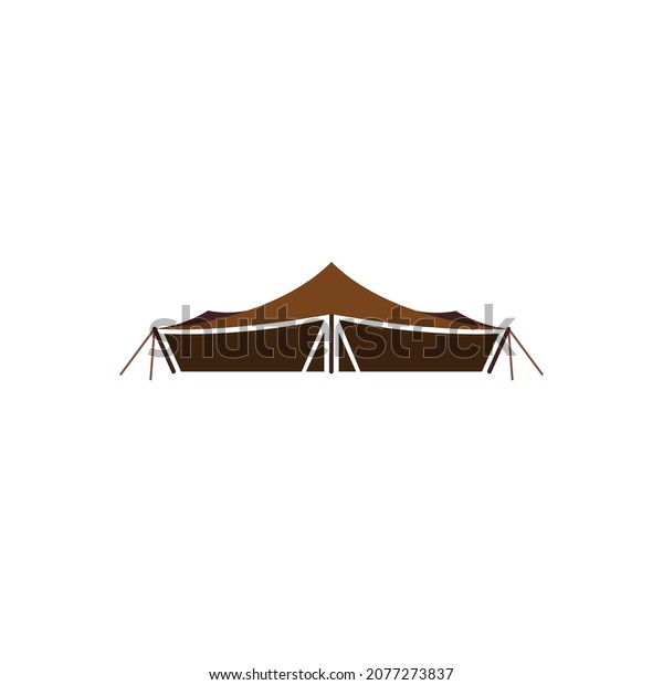 Nomad Tent Brown On Transparent Background Stock Vector (Royalty Free
