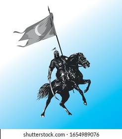 islamic flag with horse